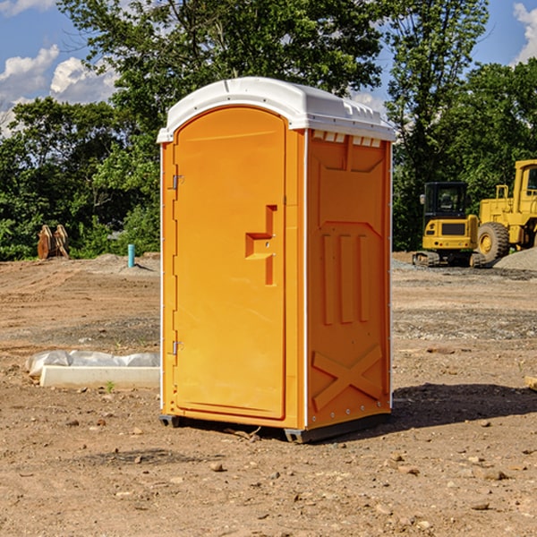 how often are the portable restrooms cleaned and serviced during a rental period in St Marys